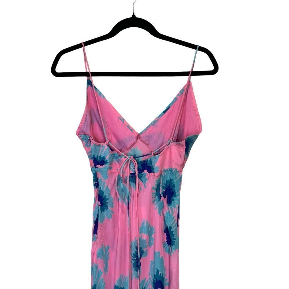 NEW Banjanan Aurora Maxi Slip Dress Pink Blue Floral Silk Size XS - Picture 8 of 11